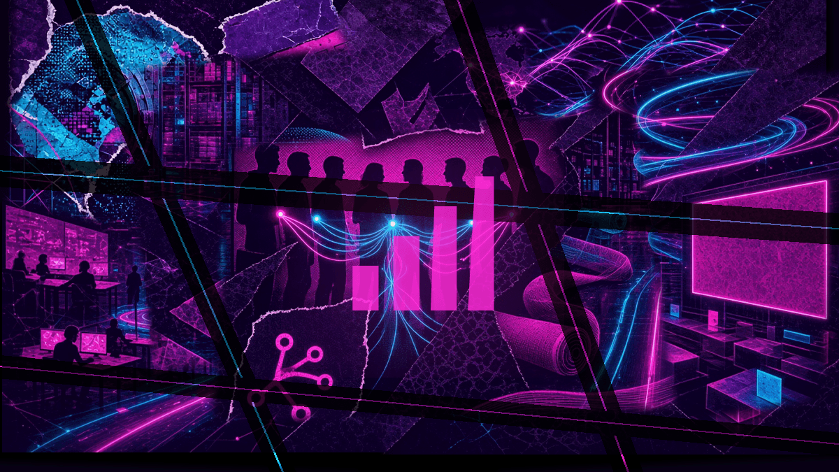 Synthwave editorial collage