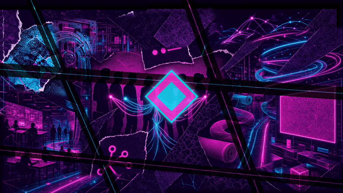 Synthwave editorial collage