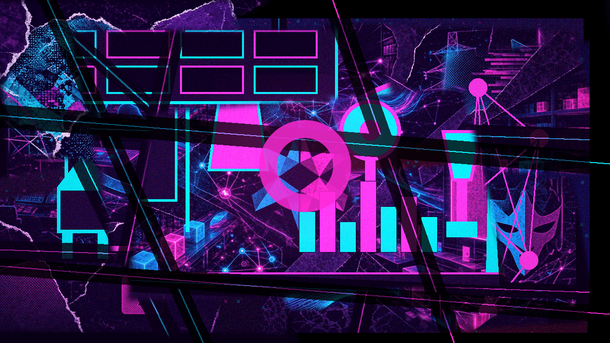 Synthwave editorial collage