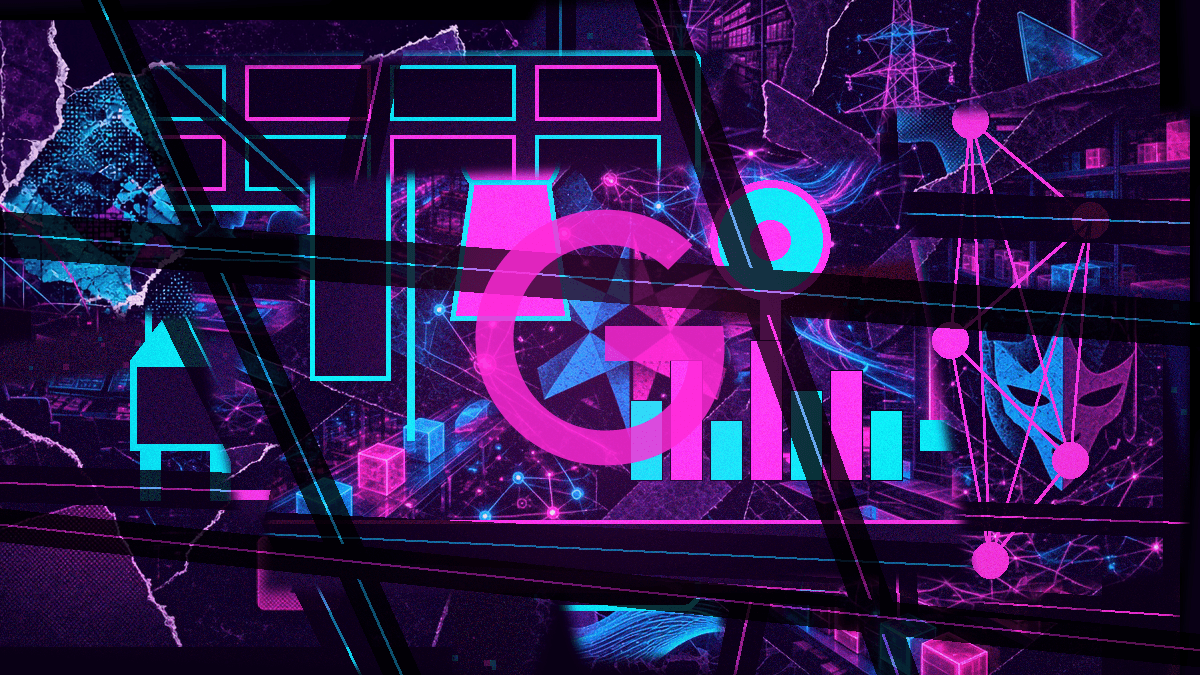 Synthwave editorial collage