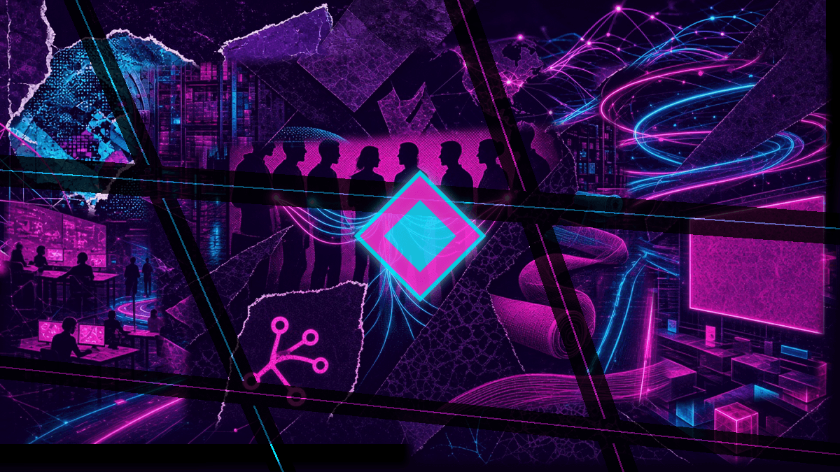 Synthwave editorial collage