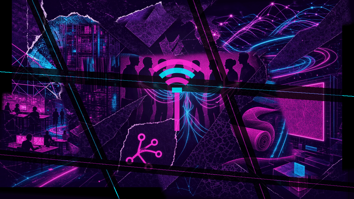 Synthwave editorial collage