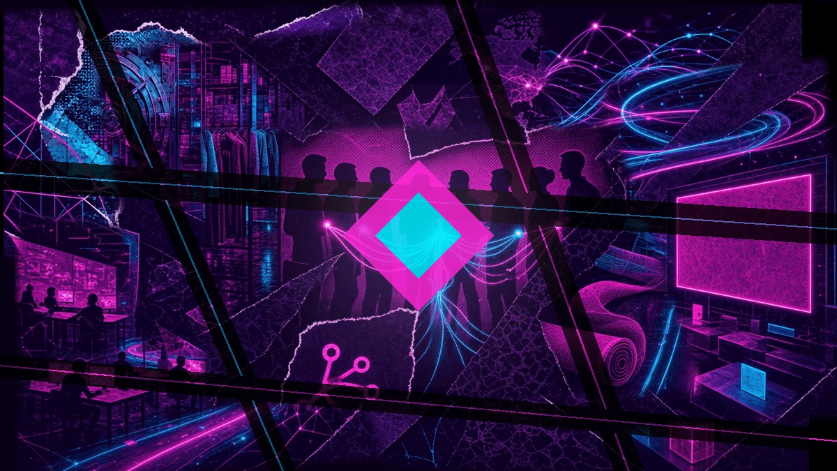 Synthwave editorial collage